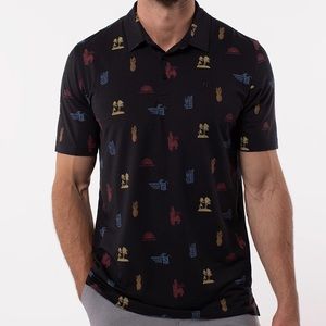 New Travis Mathew Polo Natures Finest Black Large L